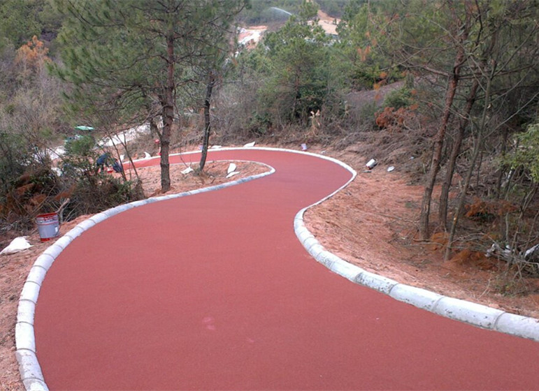 彩色防滑路面施工方案-環氧地坪漆，水性地坪漆!