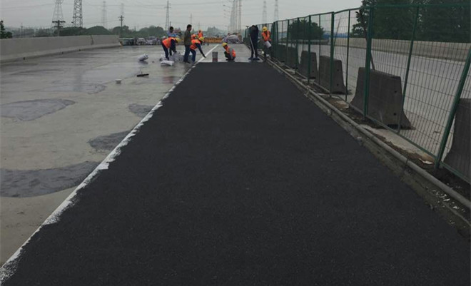 環氧地坪漆，水性地坪漆，地坪工程案例 - 太倉338國道彩色防滑路面，橋面防滑工程！